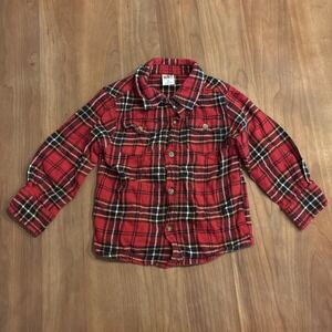 Healthtex Vintage Flannel Western Button Up Shirt Red Kids Size 4T